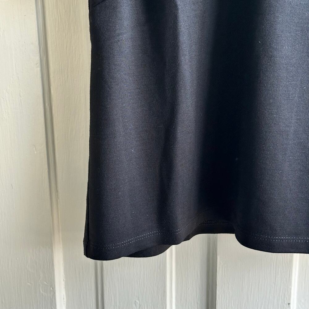 Aqua Floral Collar Top XS NWT Black Embellished Peter Pan Collar - Picture 5 of 9